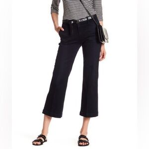NWT AG Adriano Goldschmied The Layla Cropped Flare Trouser Jean Dark Wash Sz‎ 27